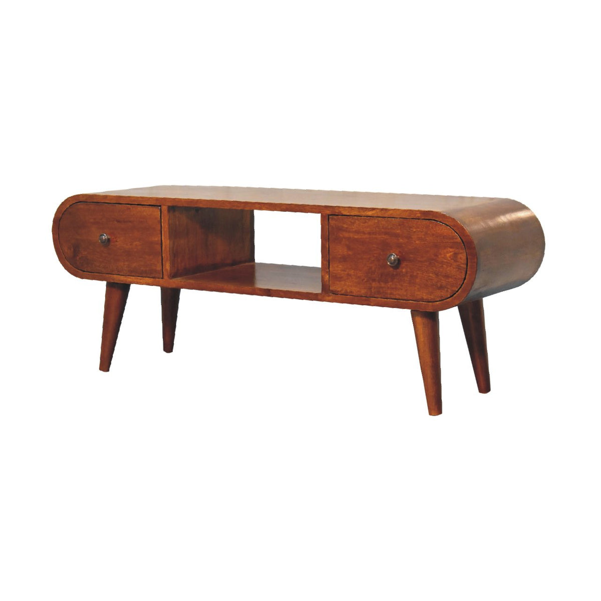 London Chestnut TV Stand Chest of Drawers
