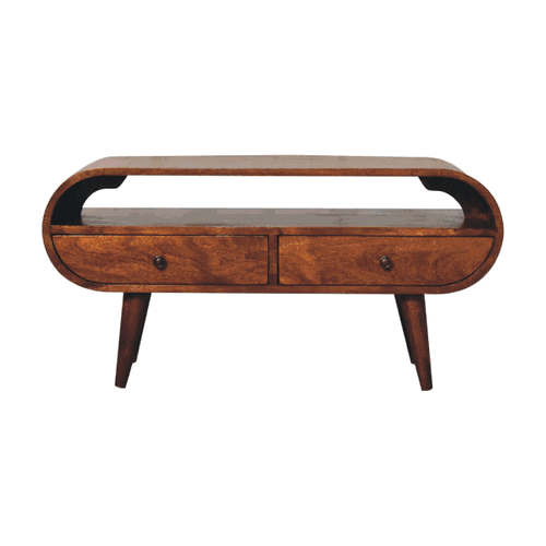Chestnut London Open Console Chest of Drawers