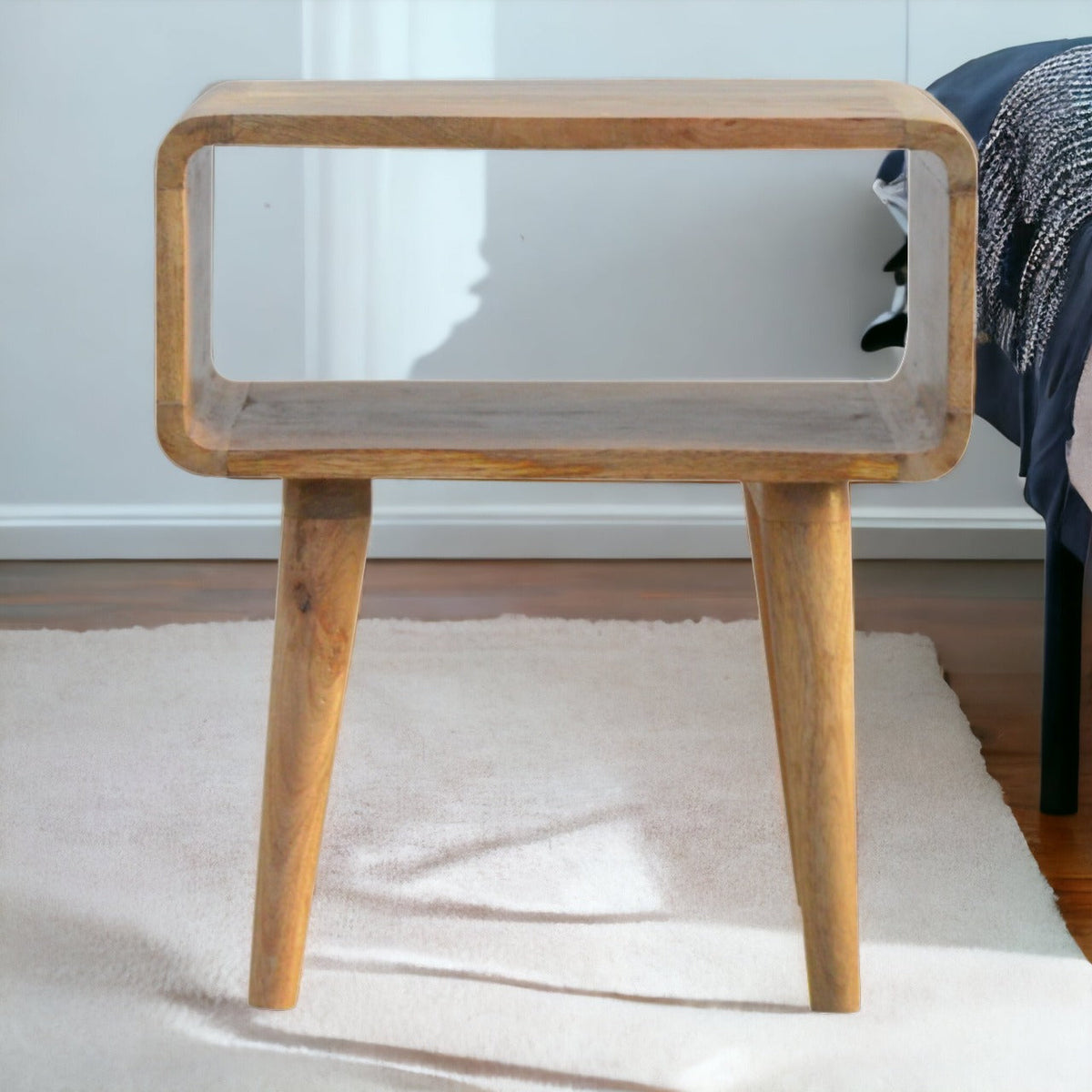Curved Open Bedside Table