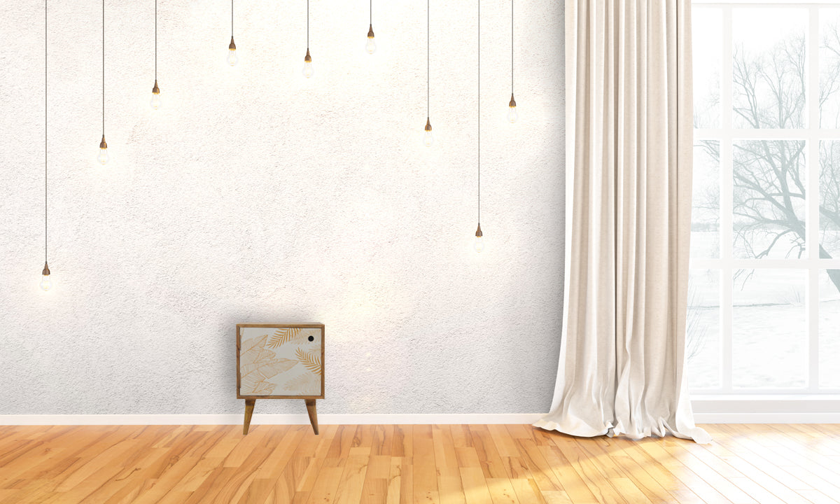 Leaf Screen-printed Bedside