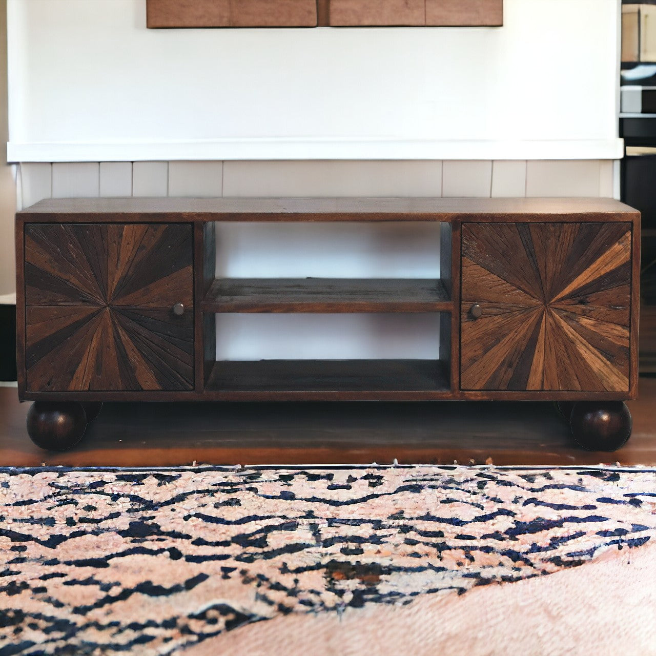 Sunrise Ball Walnut TV Unit