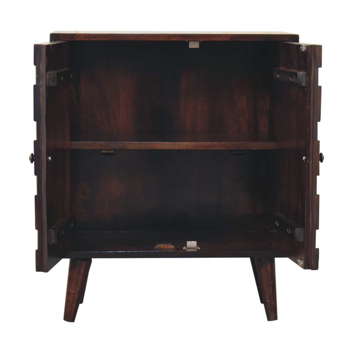 Mini Pineapple Carved Walnut Cabinet