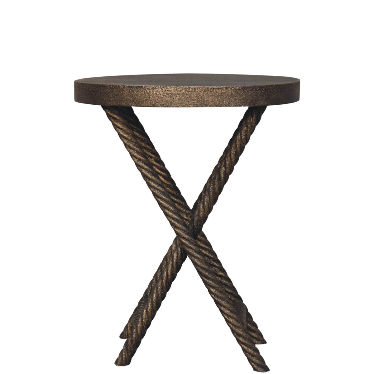 Metallic Rope Side Table Accent Piece