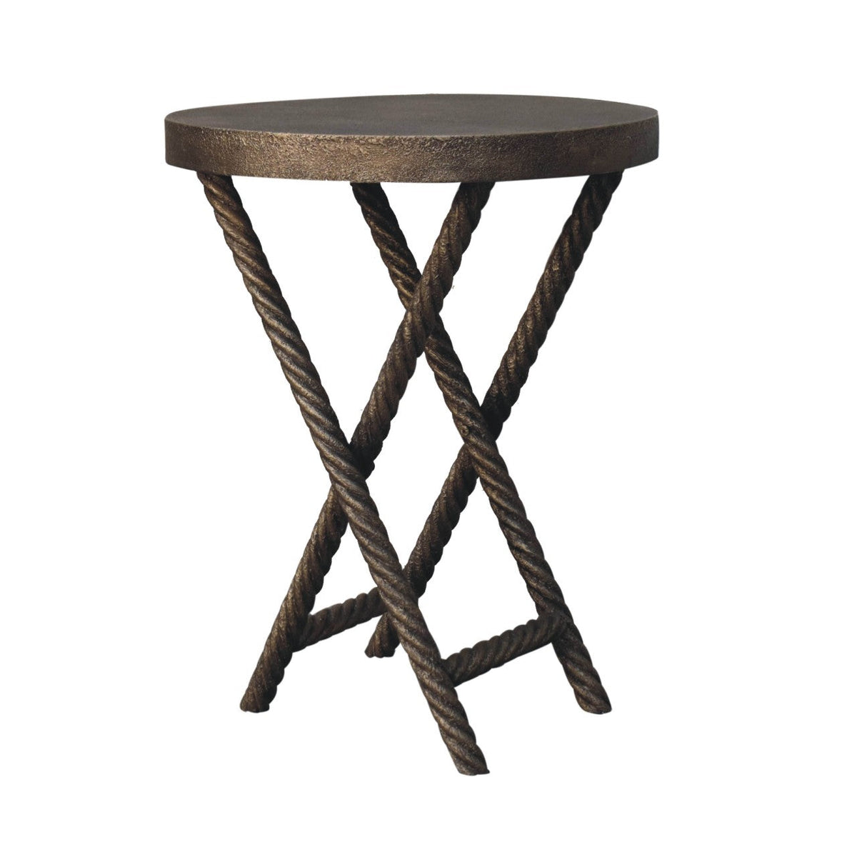 Metallic Rope Side Table Accent Piece