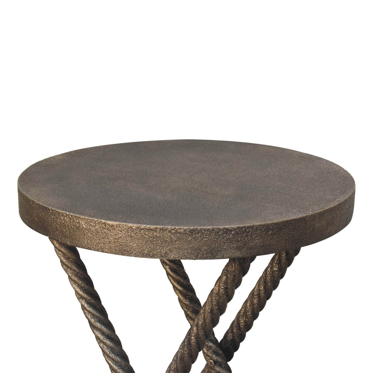 Metallic Rope Side Table Accent Piece