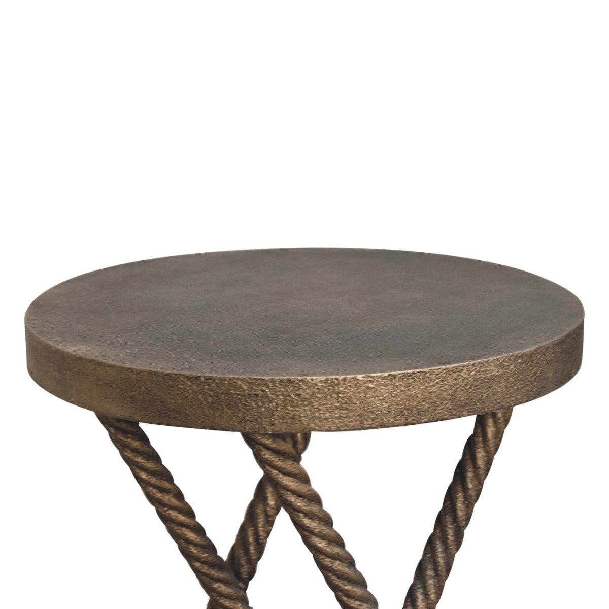 Metallic Rope Side Table Accent Piece
