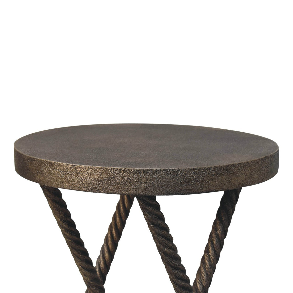Metallic Rope Side Table Accent Piece