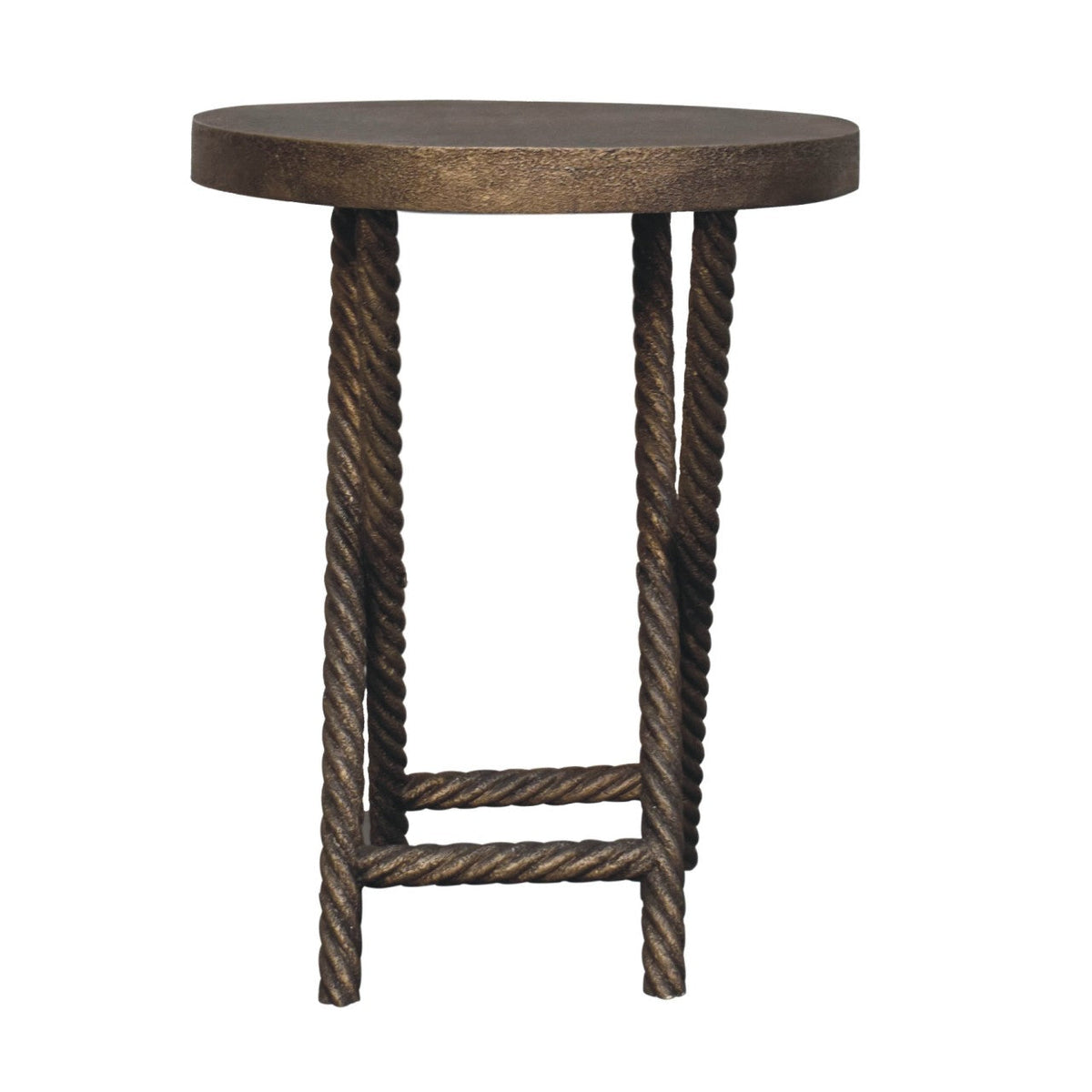 Metallic Rope Side Table Accent Piece