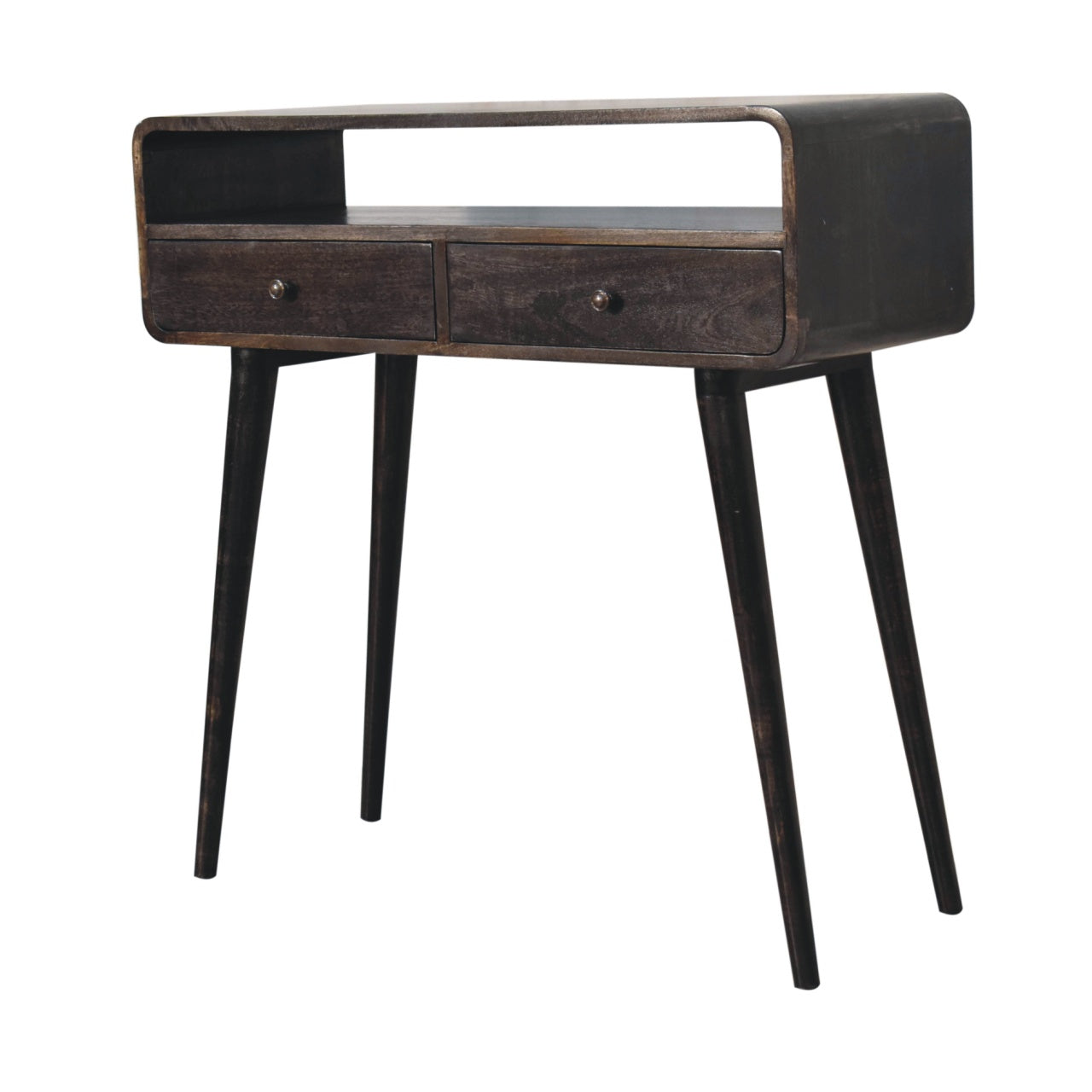 Curved Ash Black Console Table