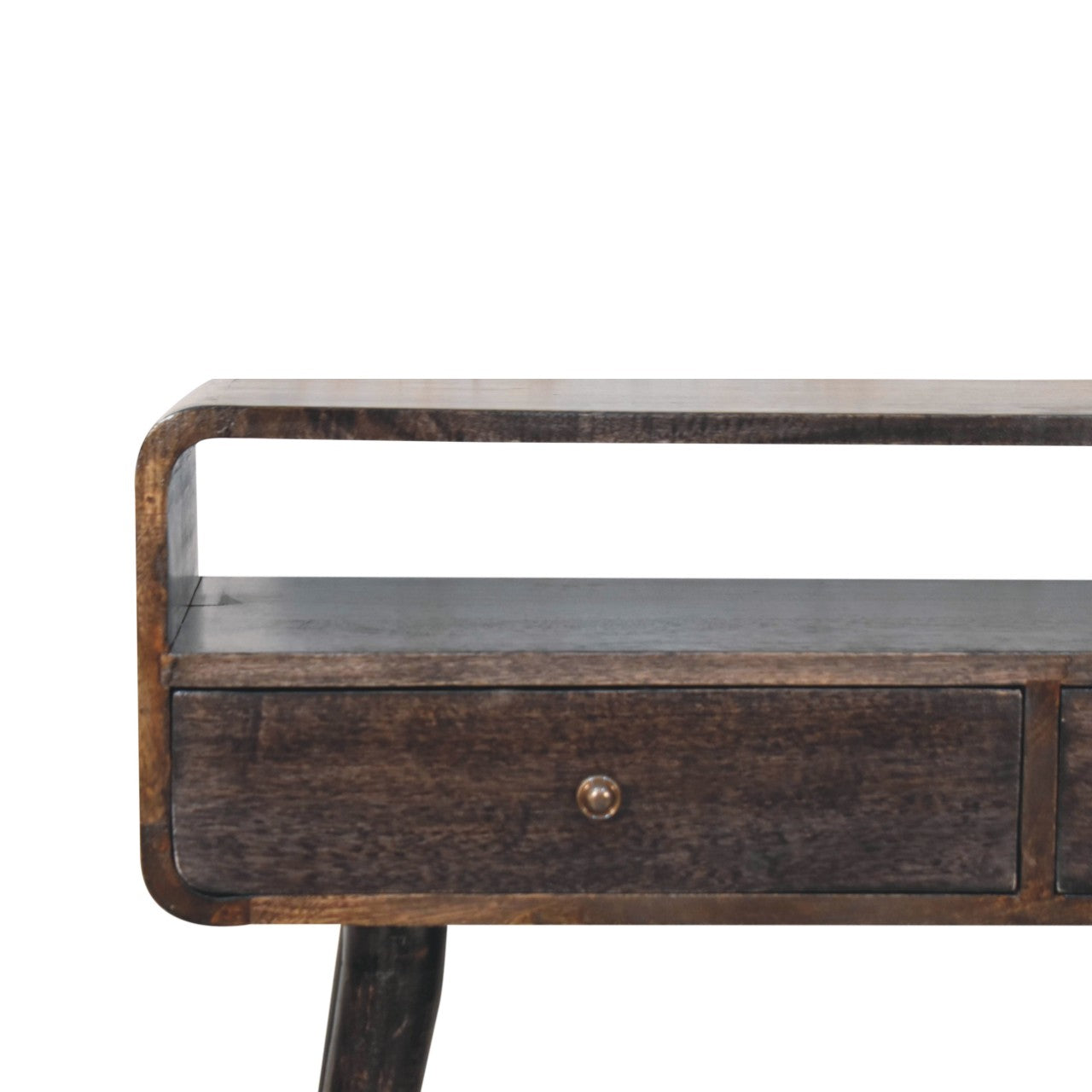 Curved Ash Black Console Table