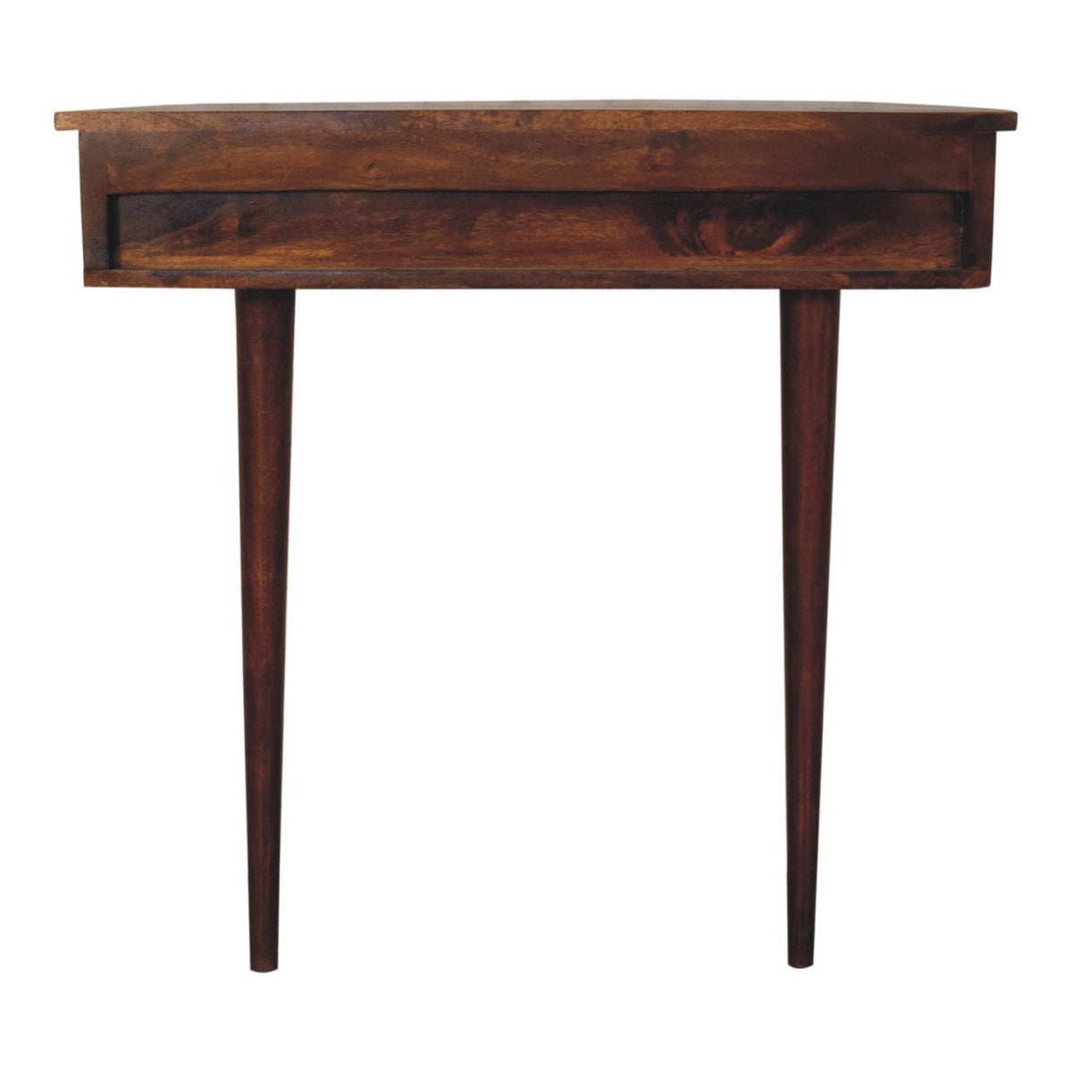 Backless Mounted Chestnut Console Chest of Drawers
