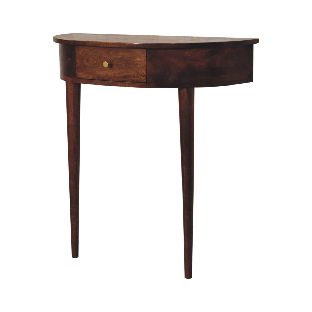 Backless Mounted Chestnut Console Chest of Drawers