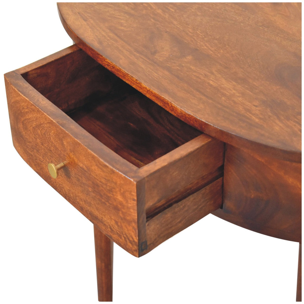 Backless Mounted Chestnut Console Chest of Drawers