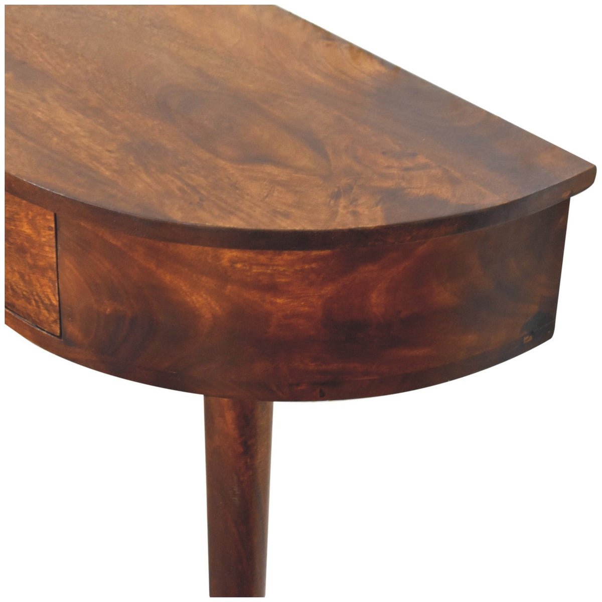 Backless Mounted Chestnut Console Chest of Drawers