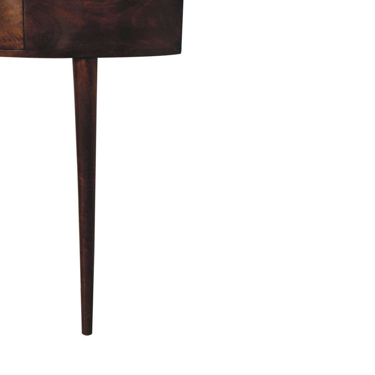 Backless Mounted Chestnut Console Chest of Drawers