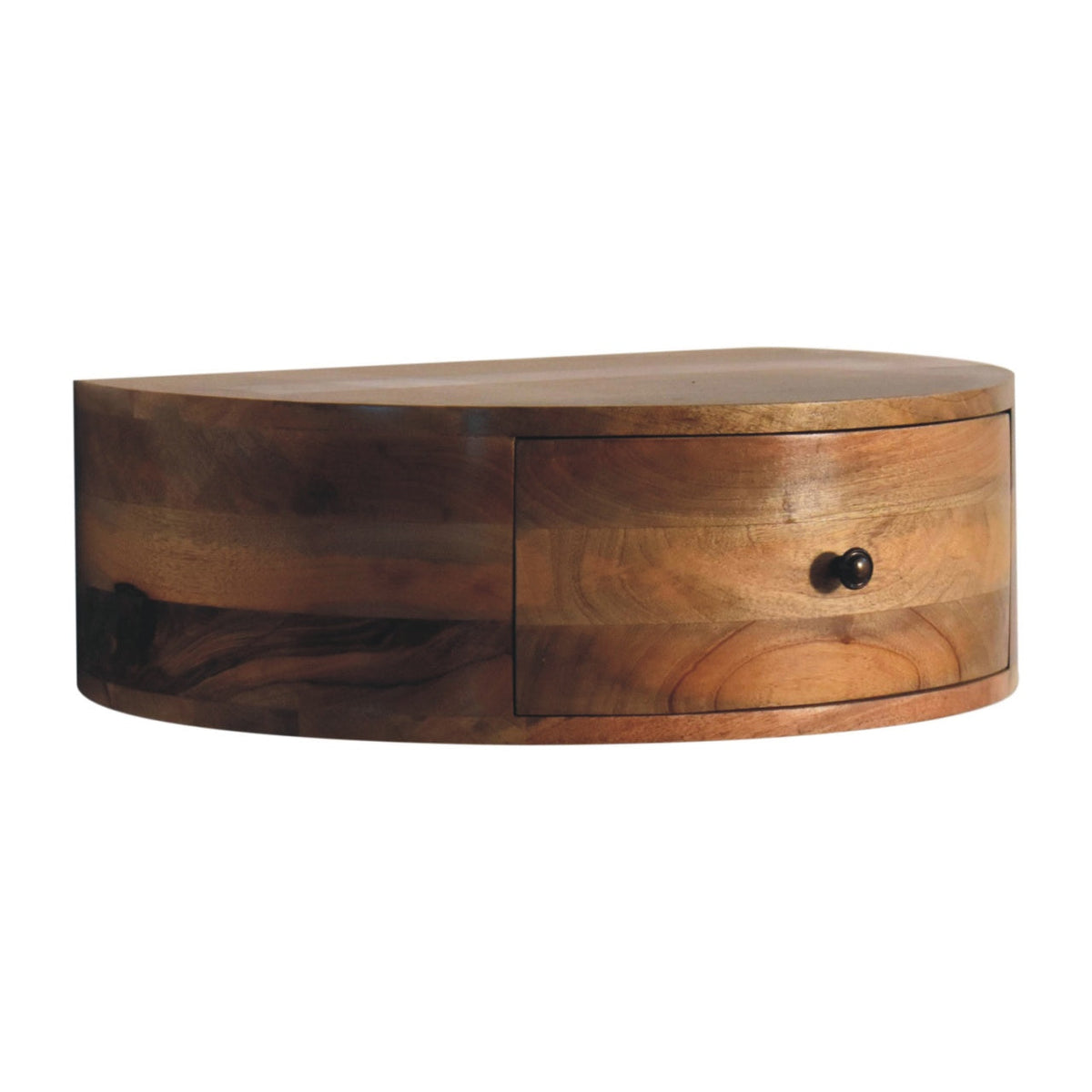 Large Wall Mounted Rounded Bedside Table
