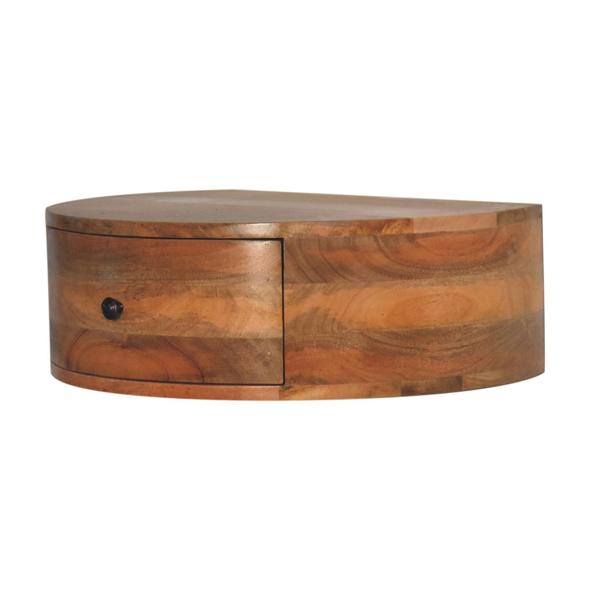 Large Wall Mounted Rounded Bedside Table