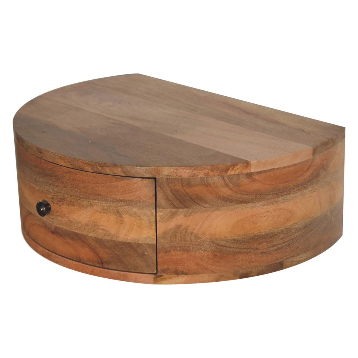 Large Wall Mounted Rounded Bedside Table