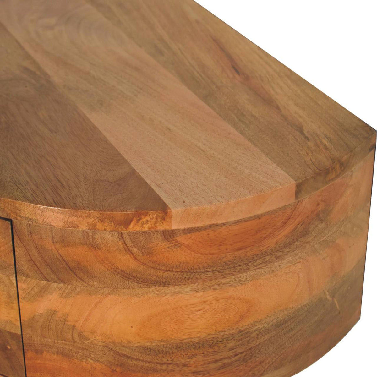 Large Wall Mounted Rounded Bedside Table