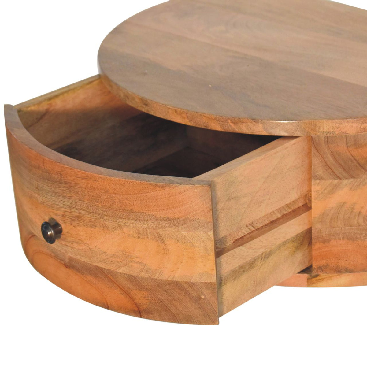 Large Wall Mounted Rounded Bedside Table