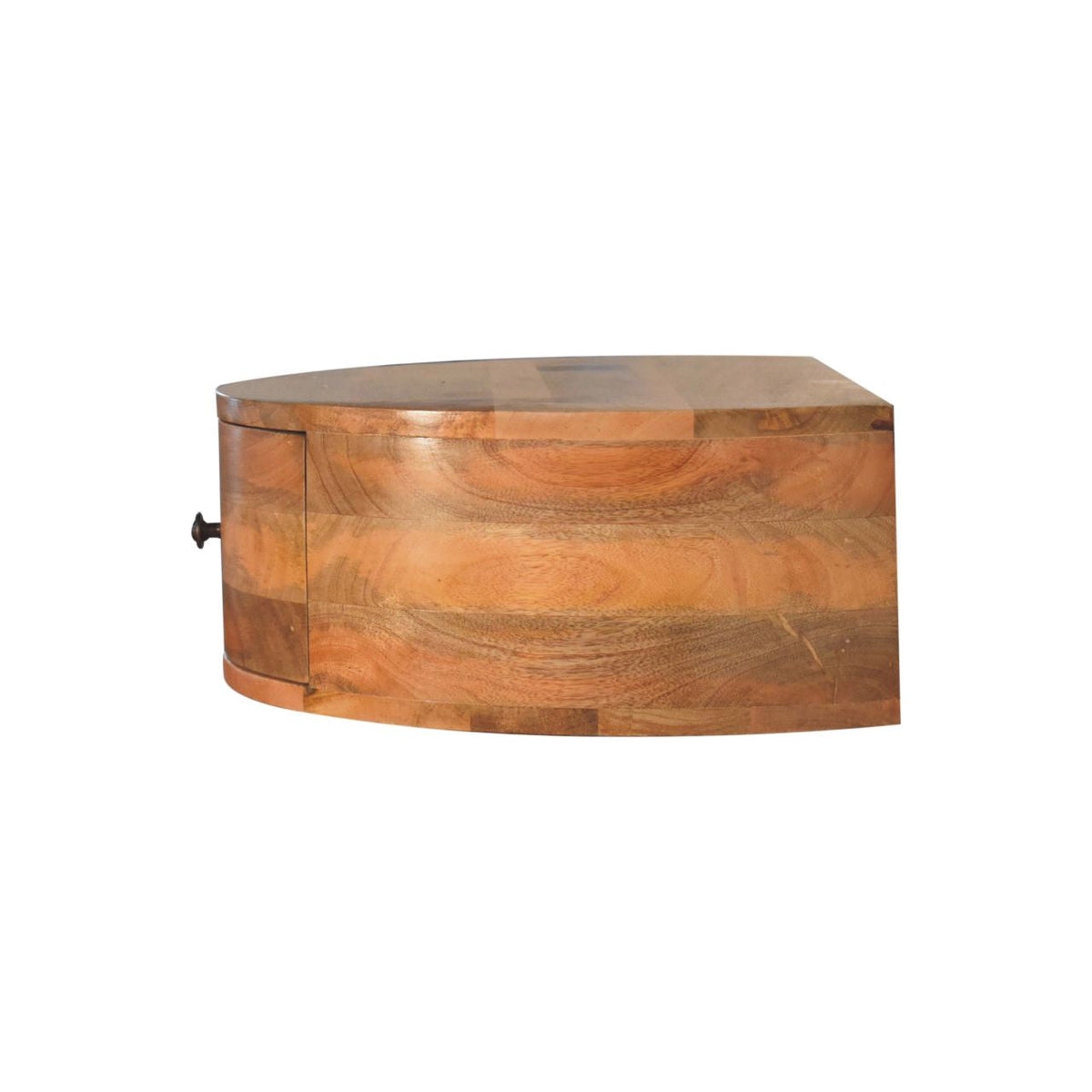 Large Wall Mounted Rounded Bedside Table