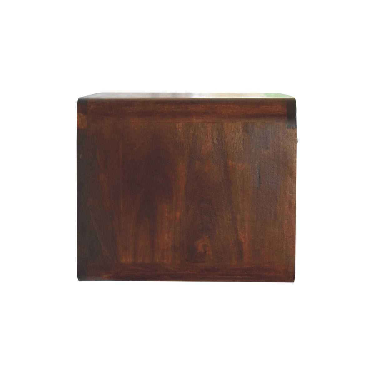 Large Chestnut Curve Floating Bedside Table