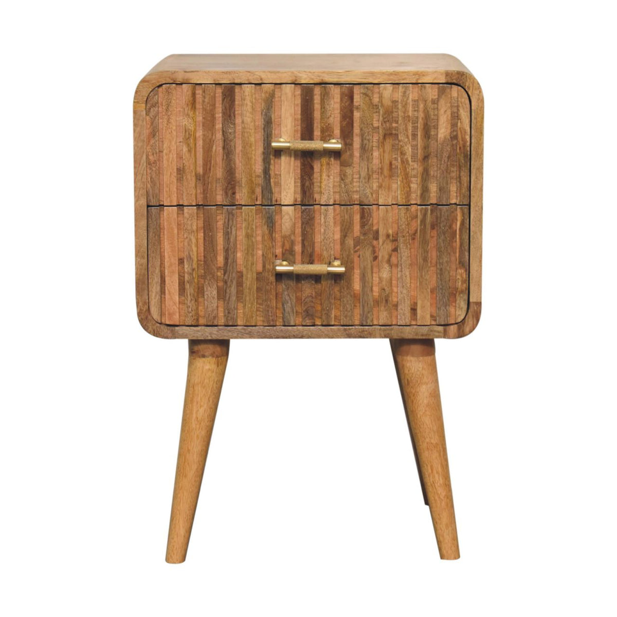 T-bar Ridged Bedside Table