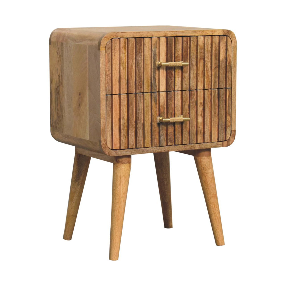 T-bar Ridged Bedside Table