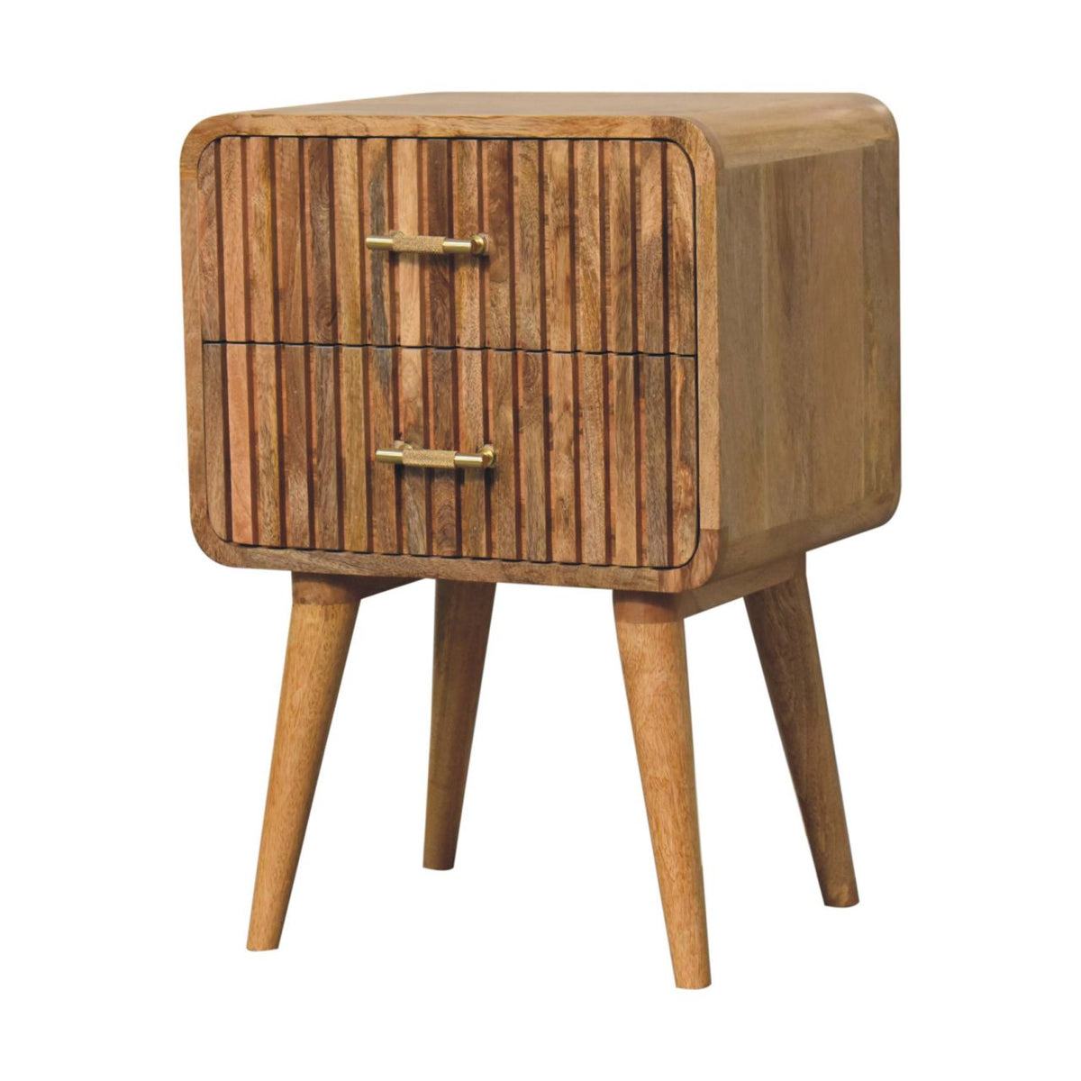 T-bar Ridged Bedside Table