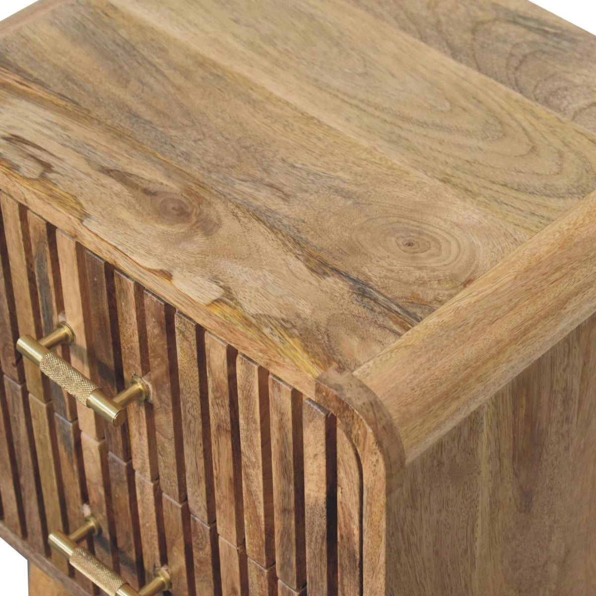 T-bar Ridged Bedside Table