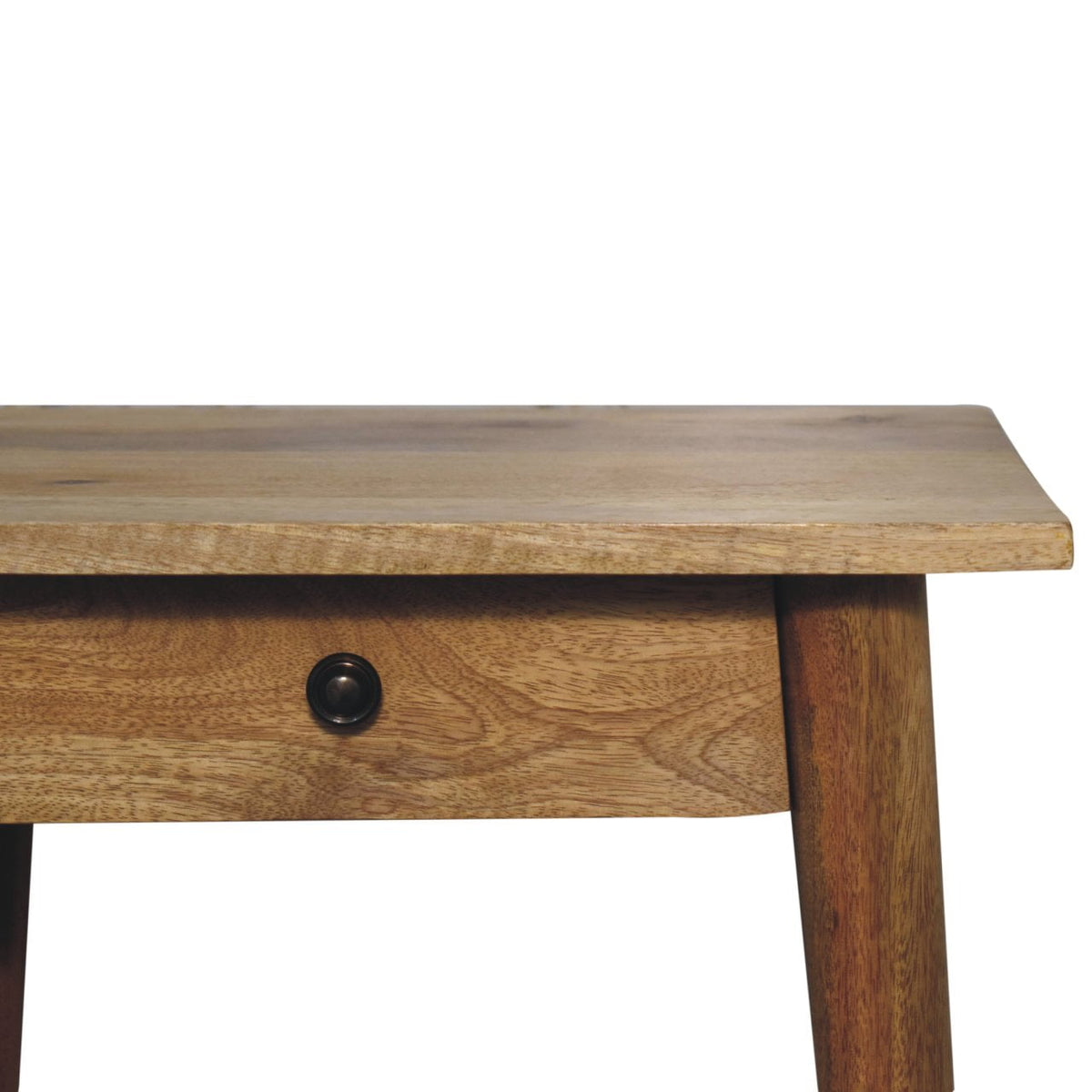 Woven Solid Wood End Table Accent Piece