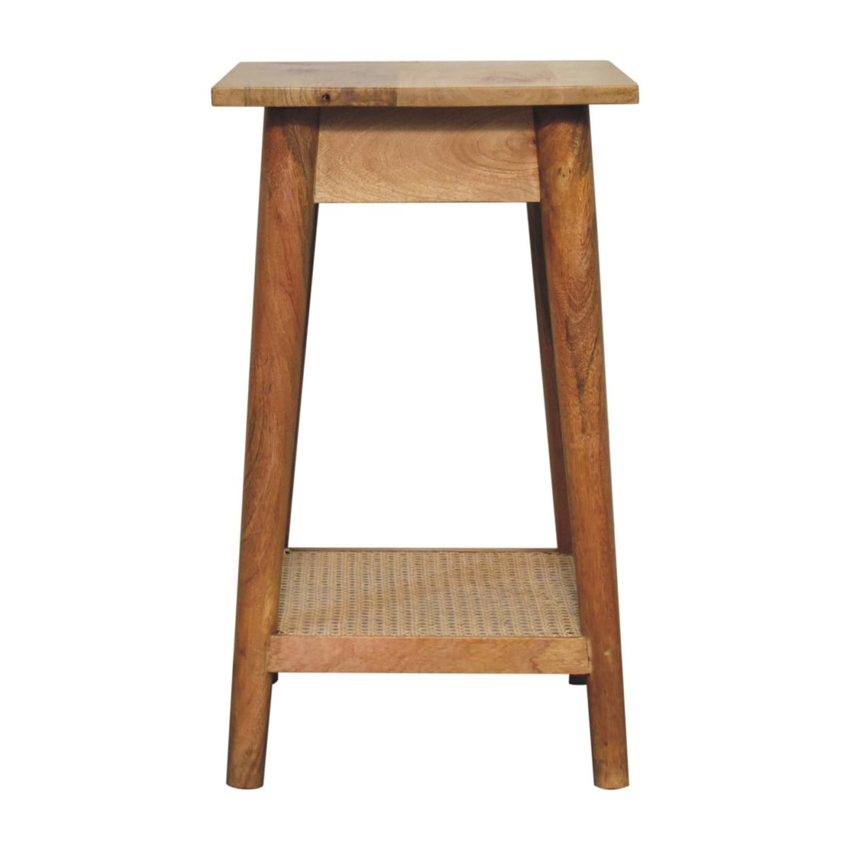 Woven Solid Wood End Table Accent Piece