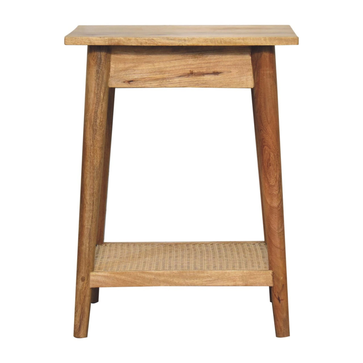 Woven Solid Wood End Table Accent Piece