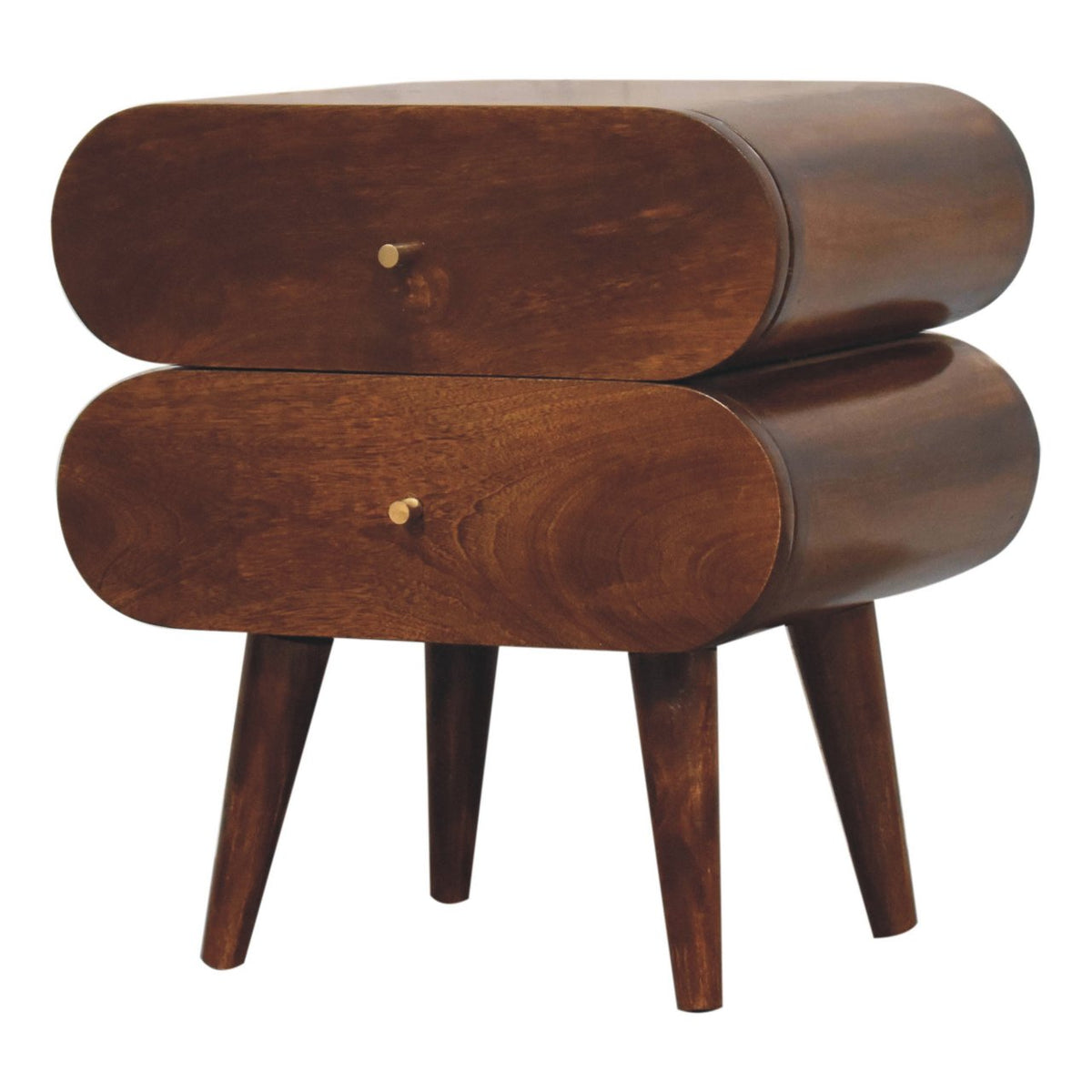 Bubble Chestnut Bedside Table