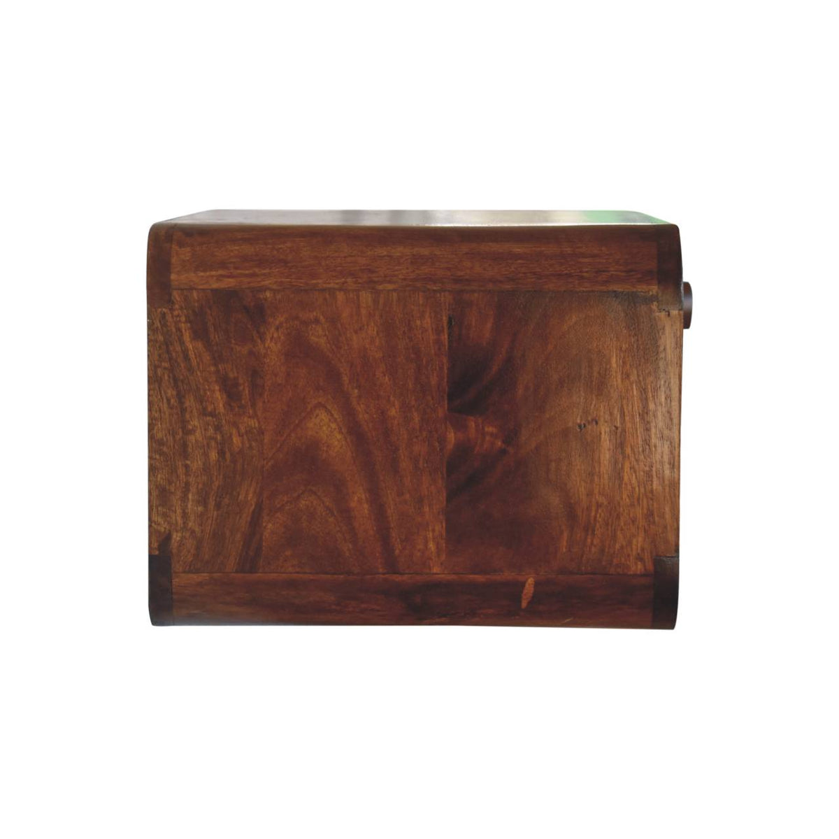 Chestnut Wall Mounted Open Woven Bedside Table