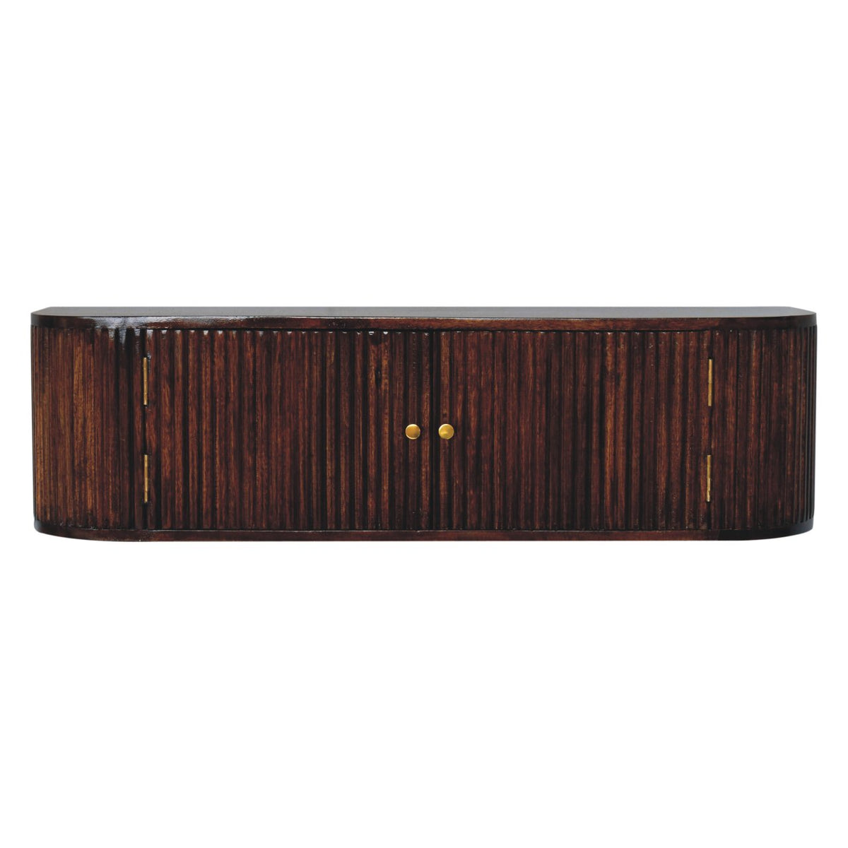Chunky Chestnut Wall Mounted Console Chest of Drawers