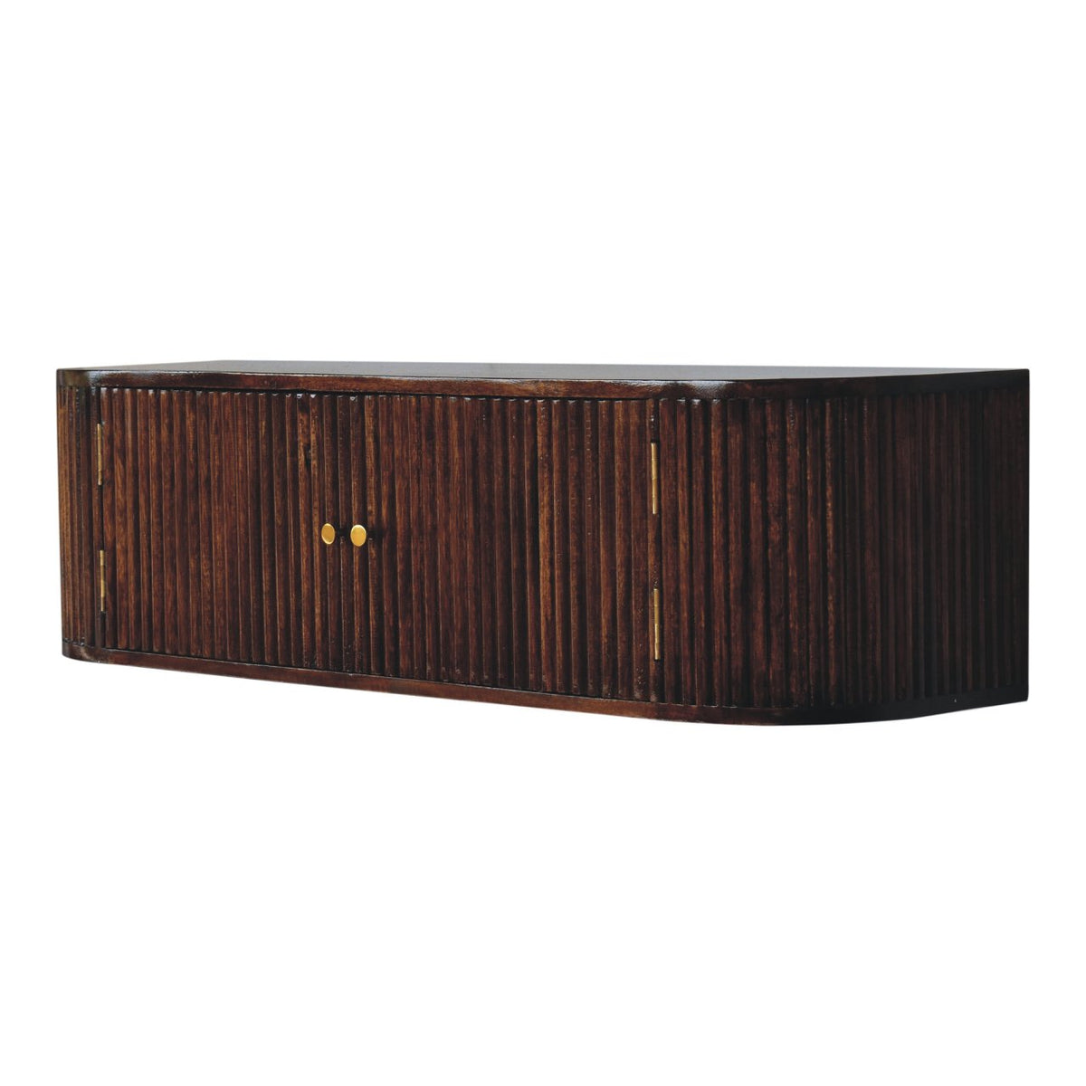 Chunky Chestnut Wall Mounted Console Chest of Drawers