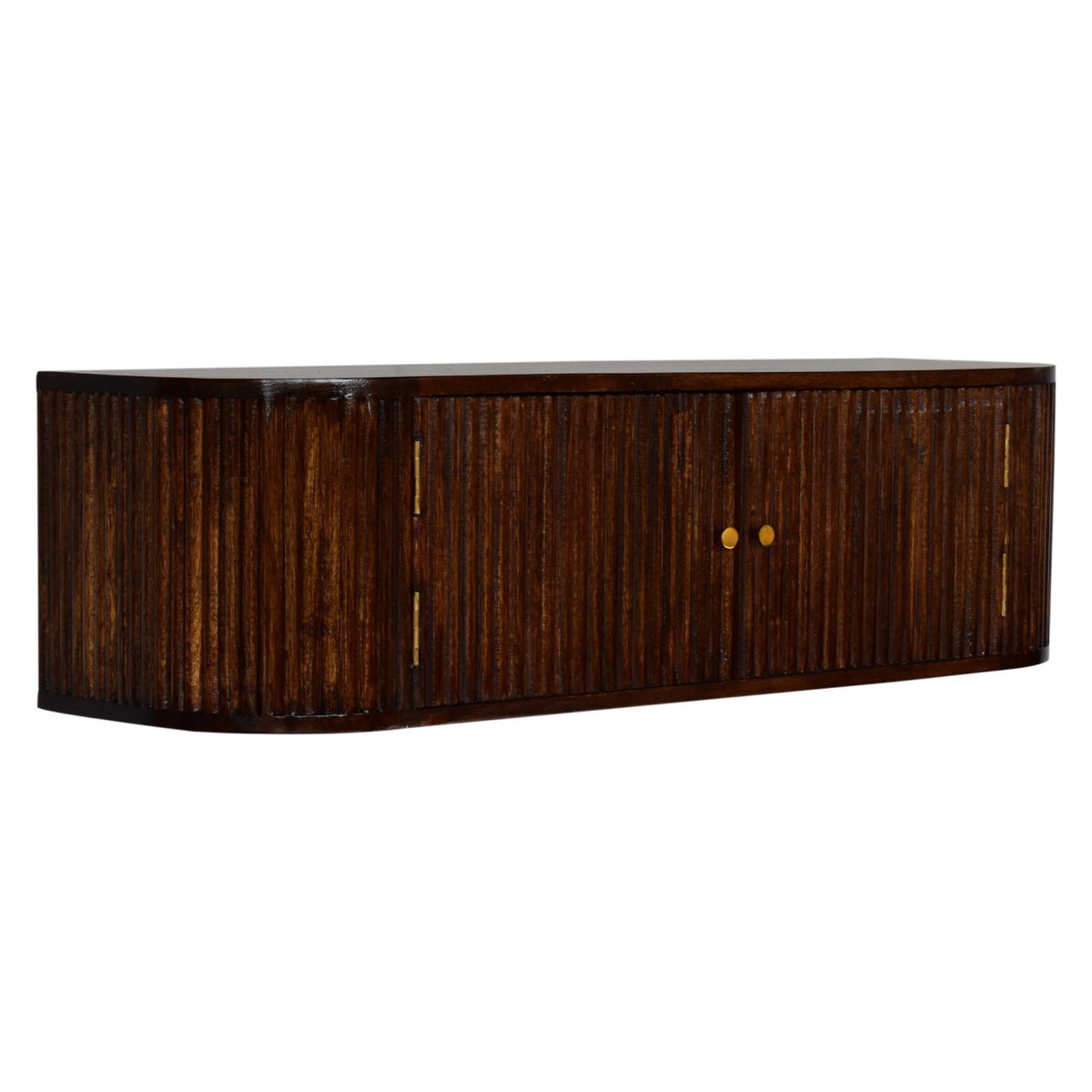 Chunky Chestnut Wall Mounted Console Chest of Drawers