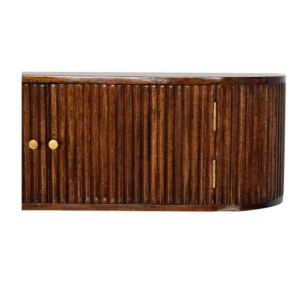 Chunky Chestnut Wall Mounted Console Chest of Drawers