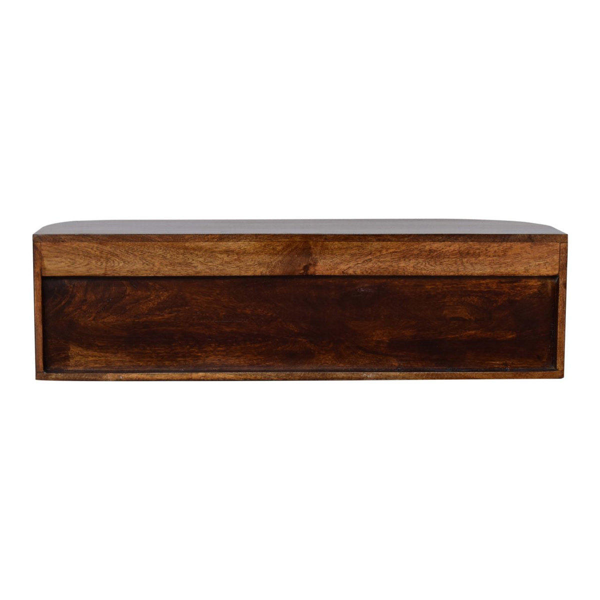 Chunky Chestnut Wall Mounted Console Chest of Drawers