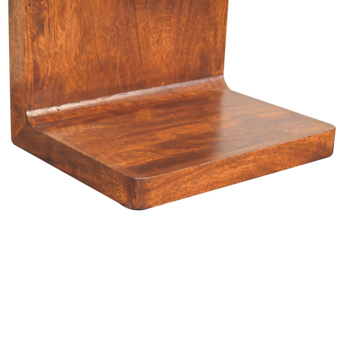 Chestnut T-Bar Rounded Bedside Table