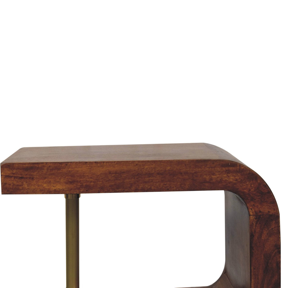 S-curve Brass Bedside Table