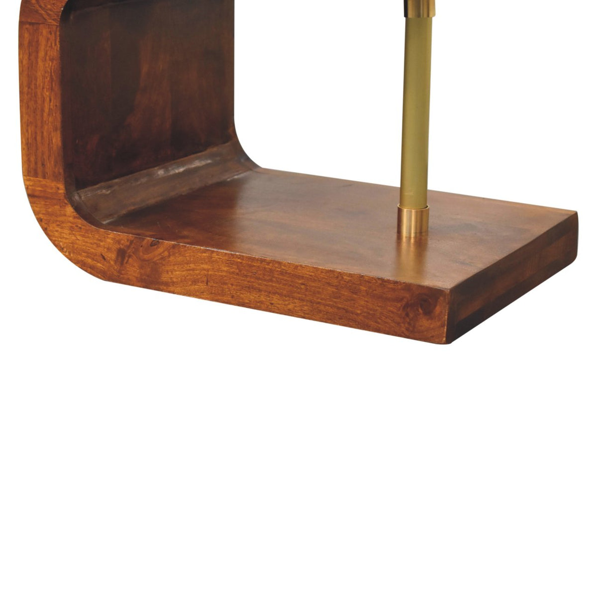 S-curve Brass Bedside Table
