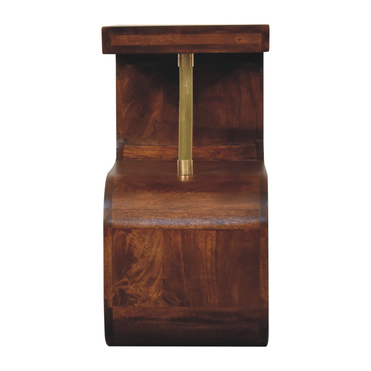 S-curve Brass Bedside Table