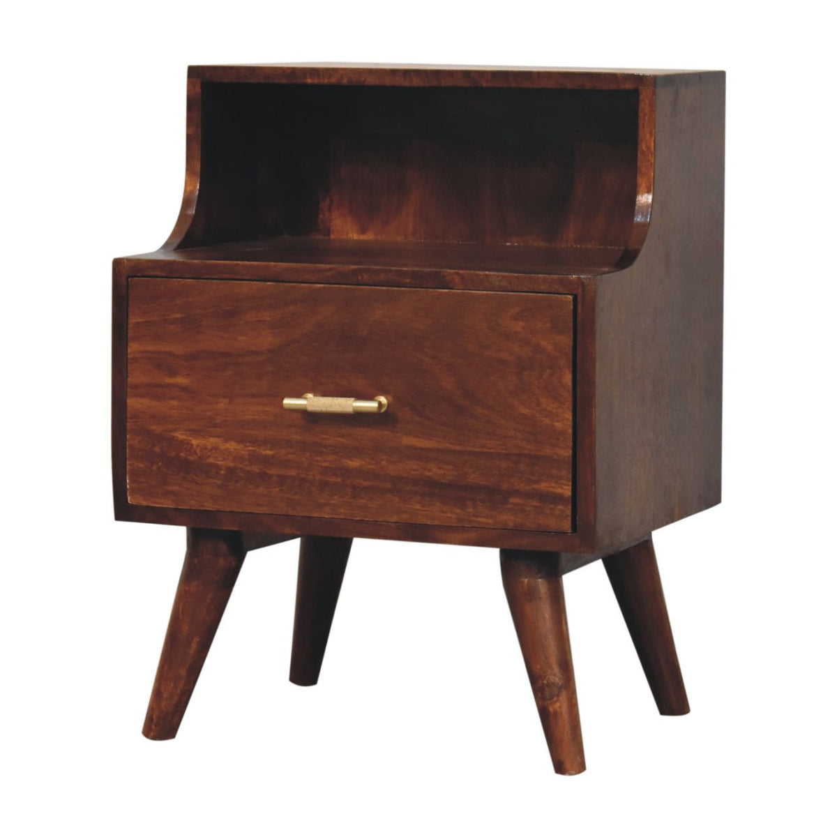 T-bar Raised Back Bedside Table