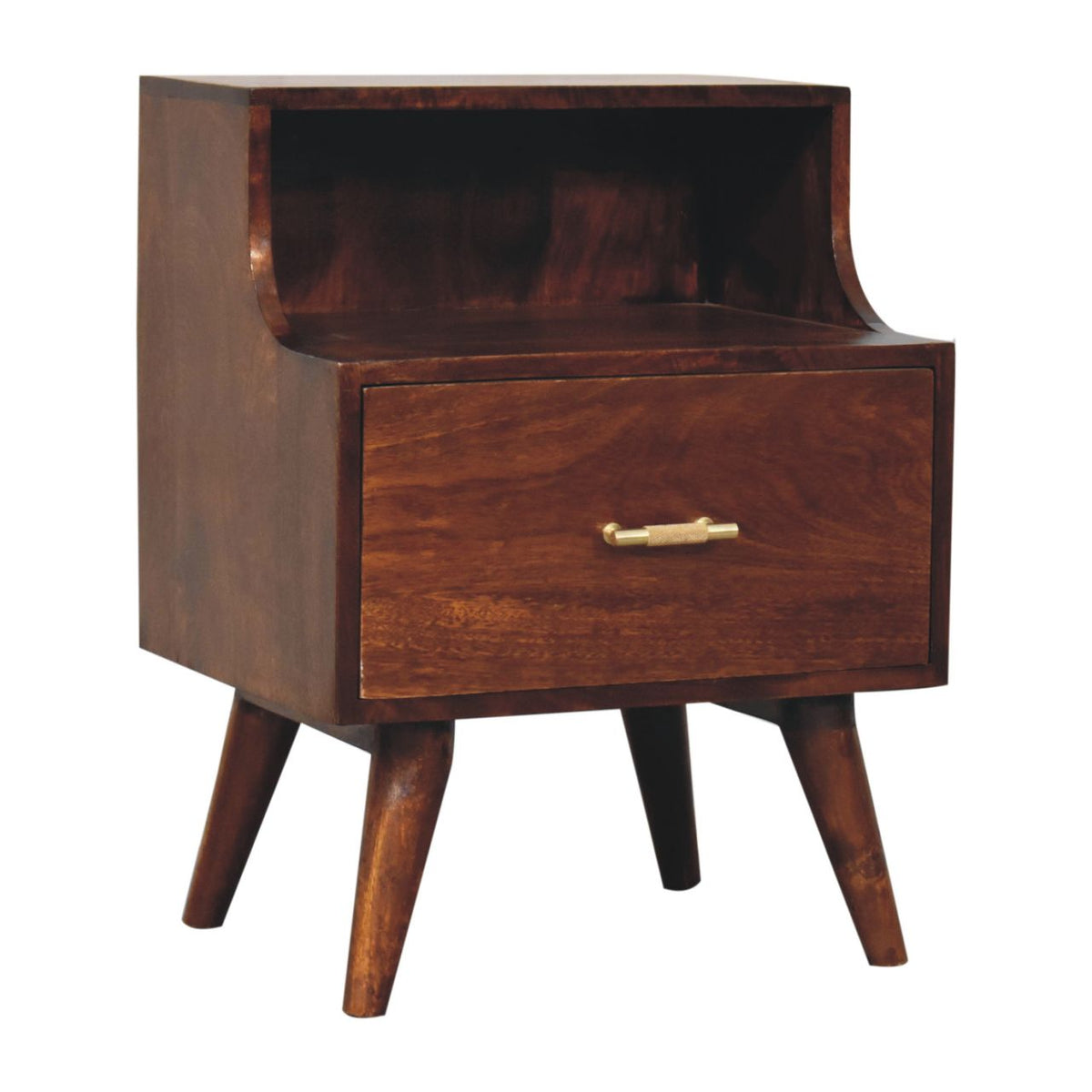 T-bar Raised Back Bedside Table