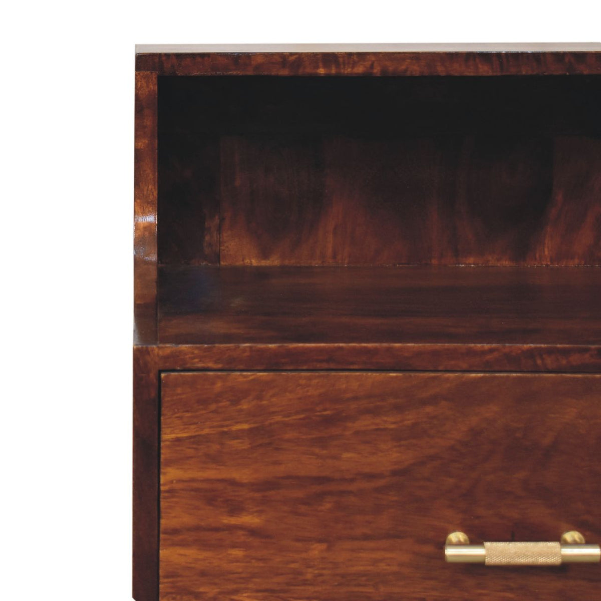 T-bar Raised Back Bedside Table