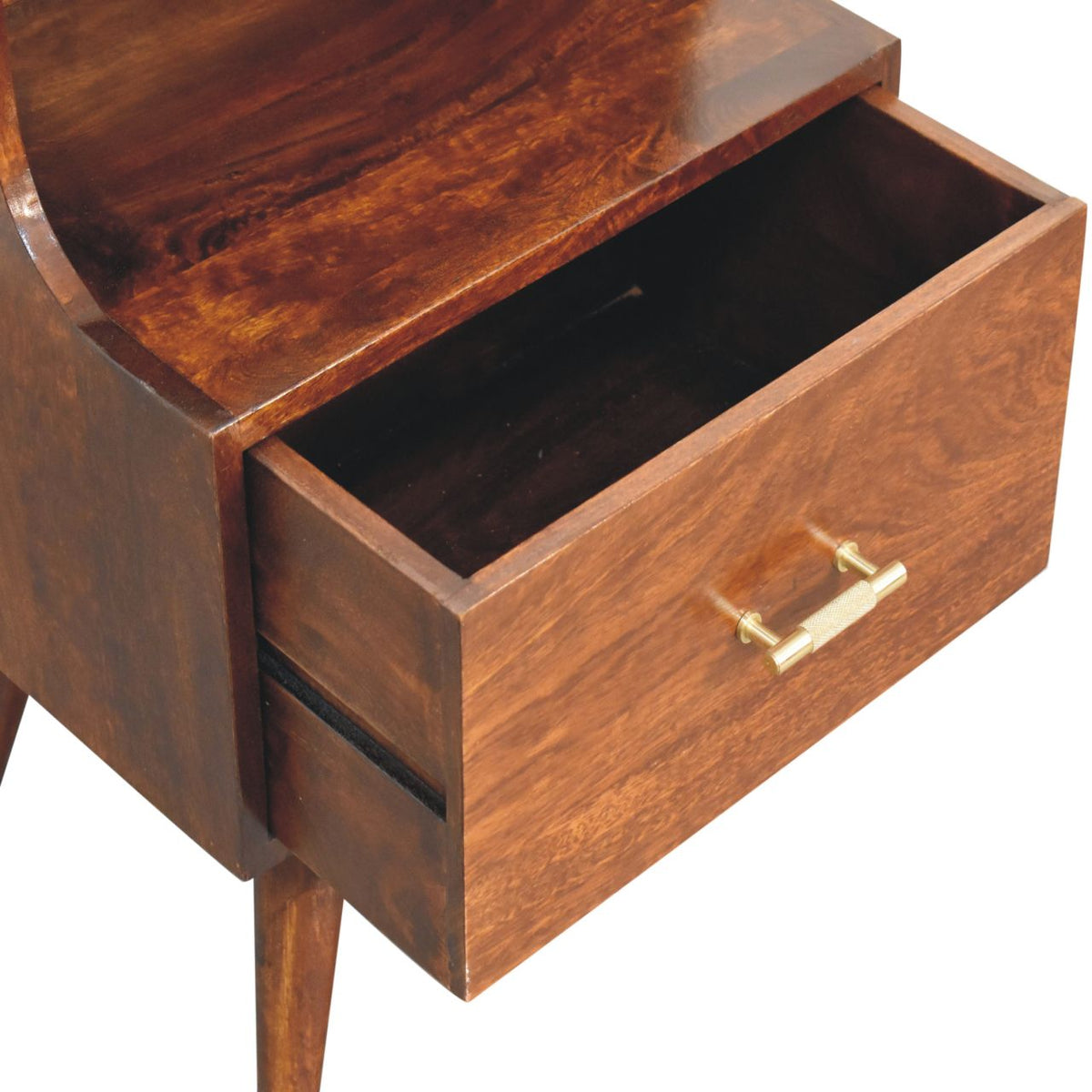 T-bar Raised Back Bedside Table