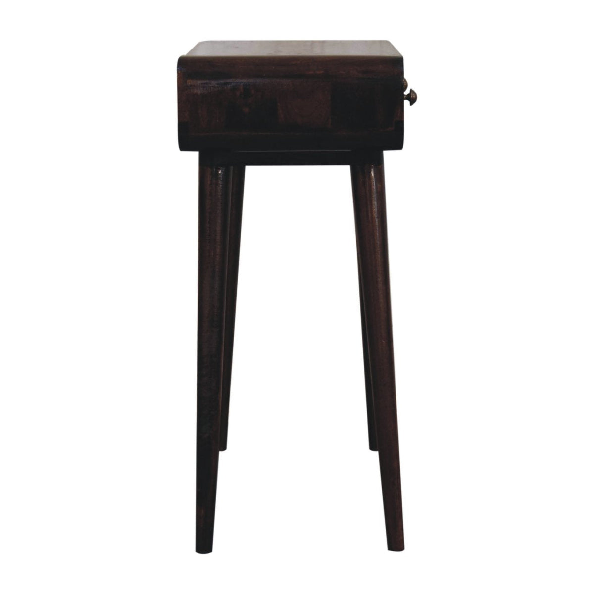 California Walnut Curved Hallway Table Accent Piece
