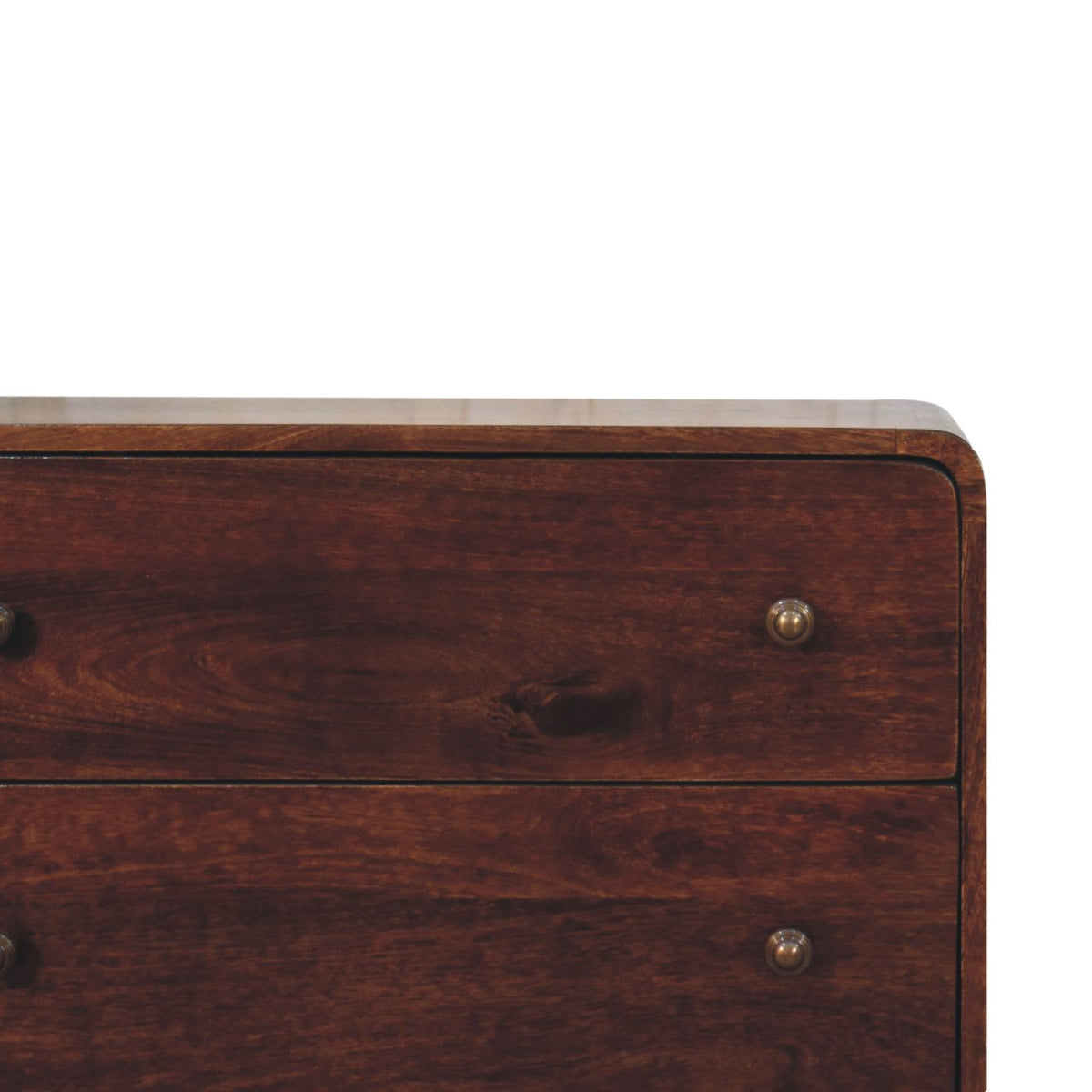 Curved California Walnut Chest of Drawers